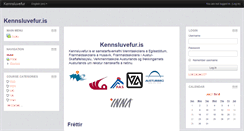 Desktop Screenshot of kennsluvefur.is