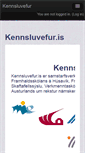Mobile Screenshot of kennsluvefur.is