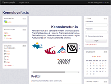 Tablet Screenshot of kennsluvefur.is